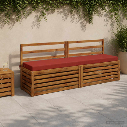 vidaXL 2-Piece Bench Cushions SOEST 2 pcs 100% Polyester Red