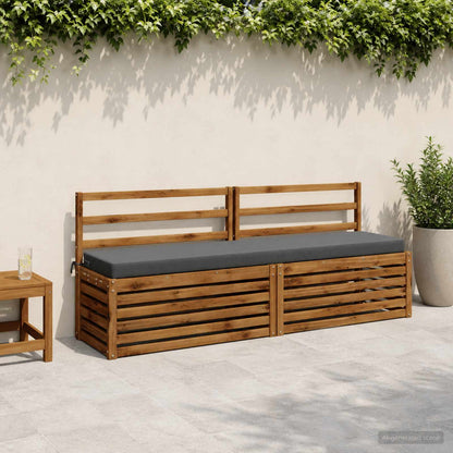 vidaXL Bench Cushion SOEST 100% Polyester Grey 200 x 40 x 8 cm