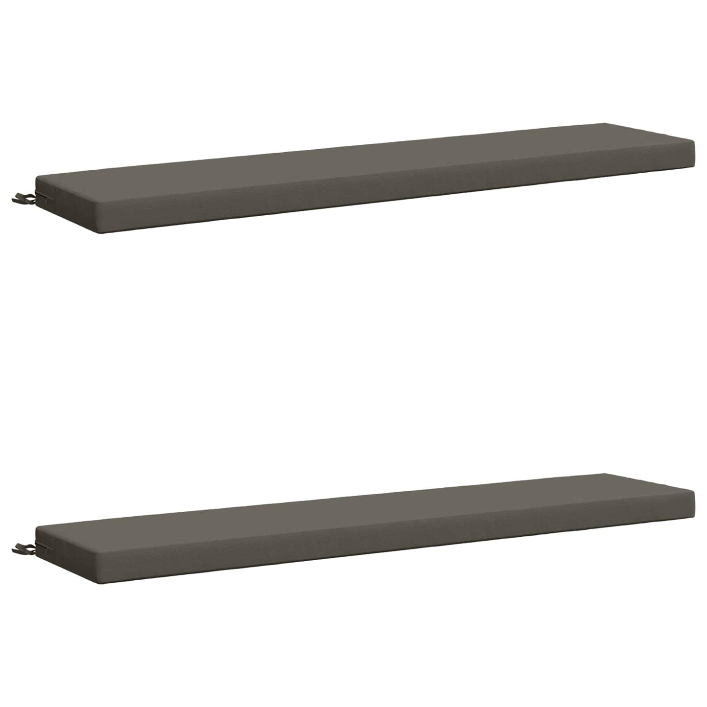 vidaXL 2-Piece Bench Cushions SOEST 2 pcs 100% Polyester Grey