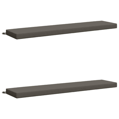 vidaXL 2-Piece Bench Cushions SOEST 2 pcs 100% Polyester Grey