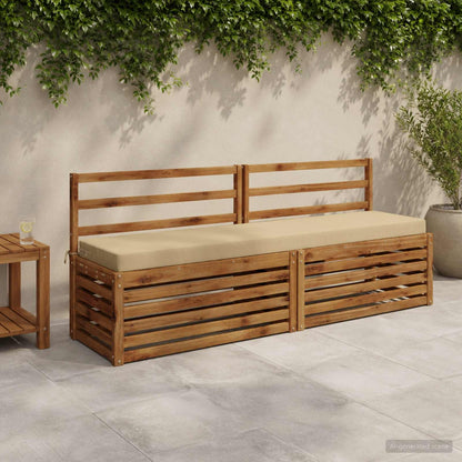 vidaXL 2-Piece Bench Cushions SOEST 2 pcs 100% Polyester Beige