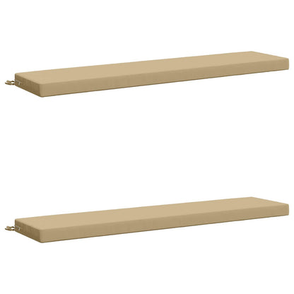 vidaXL 2-Piece Bench Cushions SOEST 2 pcs 100% Polyester Beige