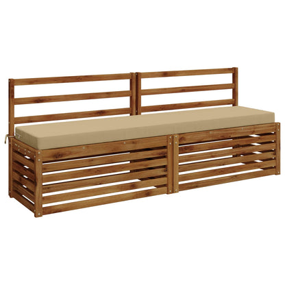 vidaXL 2-Piece Bench Cushions SOEST 2 pcs 100% Polyester Beige