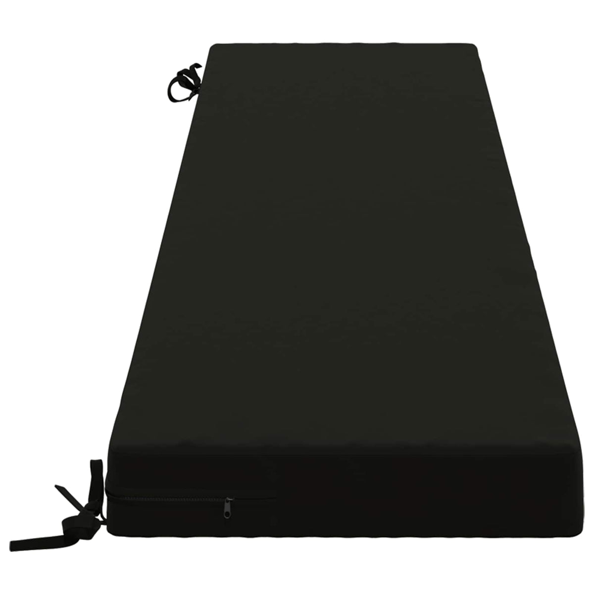 vidaXL Bench Cushion SOEST 100% Polyester Black 200 x 40 x 8 cm