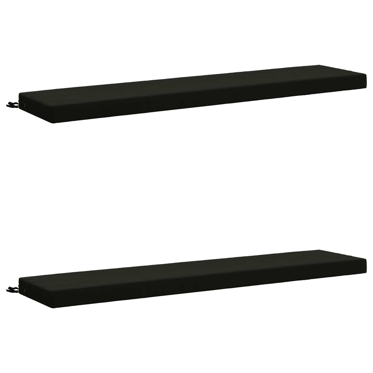 vidaXL 2-Piece Bench Cushions SOEST 2 pcs 100% Polyester Black