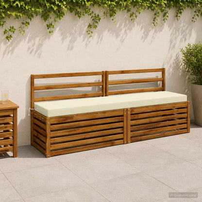 vidaXL Bench Cushion SOEST 100% Polyester Cream 200 x 40 x 8 cm