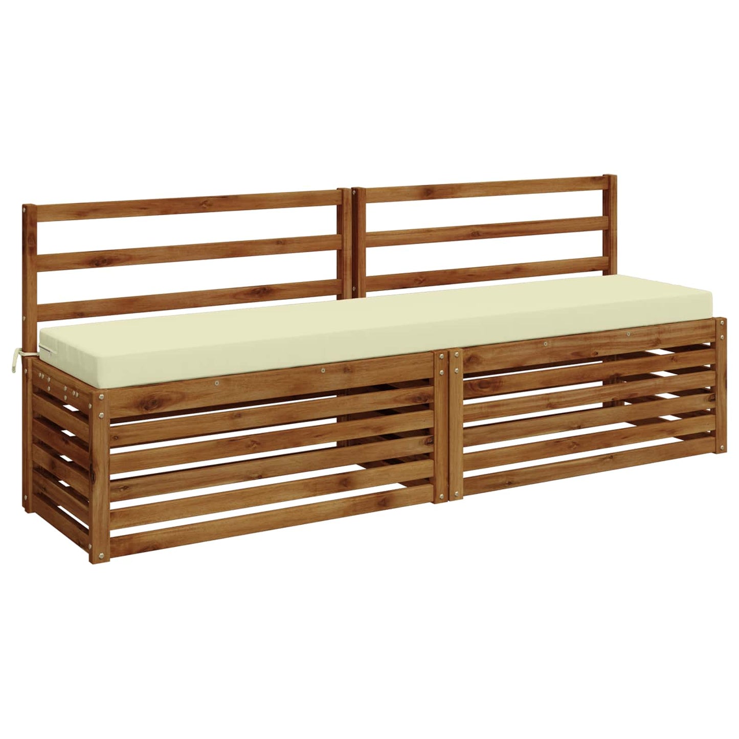 vidaXL Bench Cushion SOEST 100% Polyester Cream 200 x 40 x 8 cm