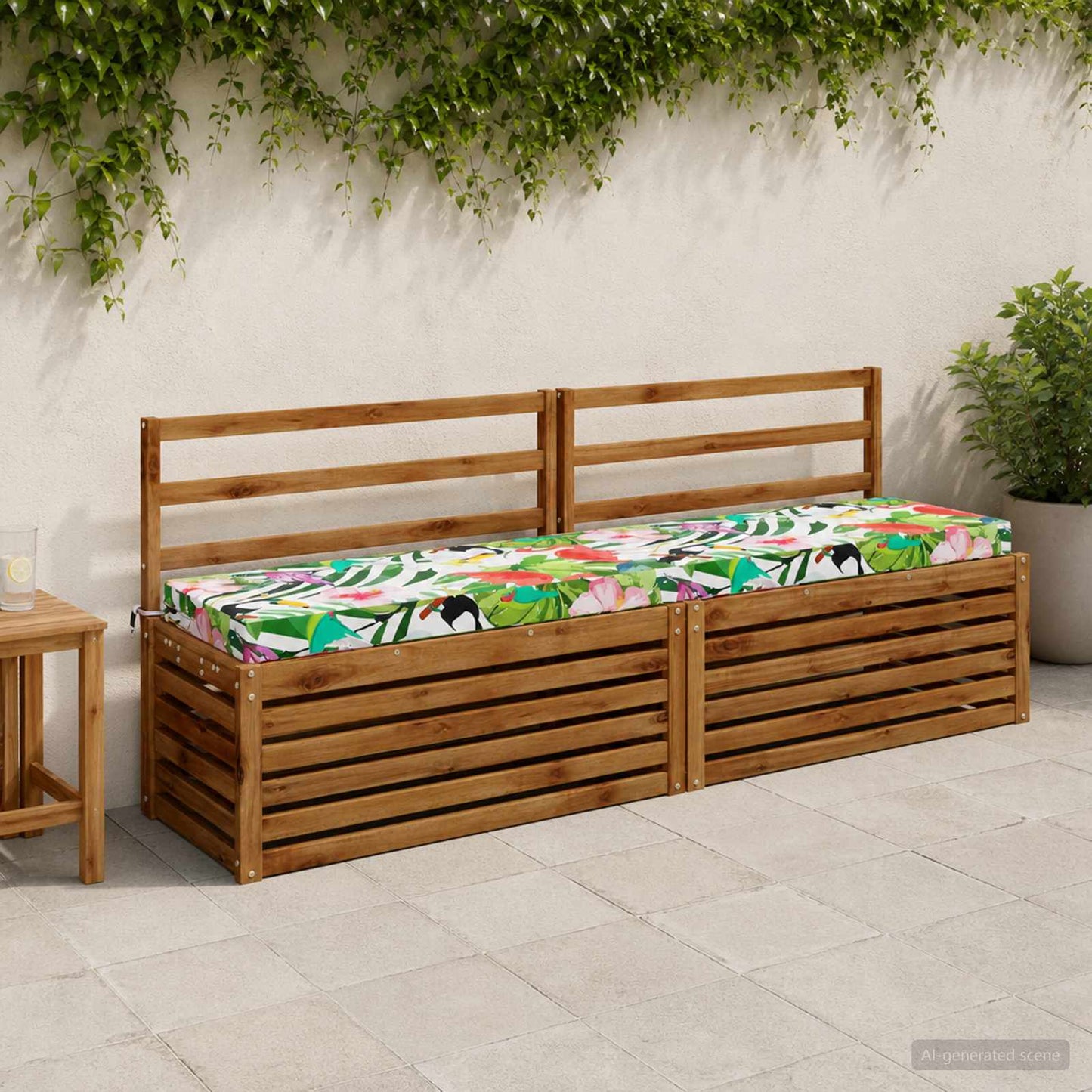 vidaXL 2-Piece Bench Cushions SOEST 2 pcs 100% Polyester Multicolour
