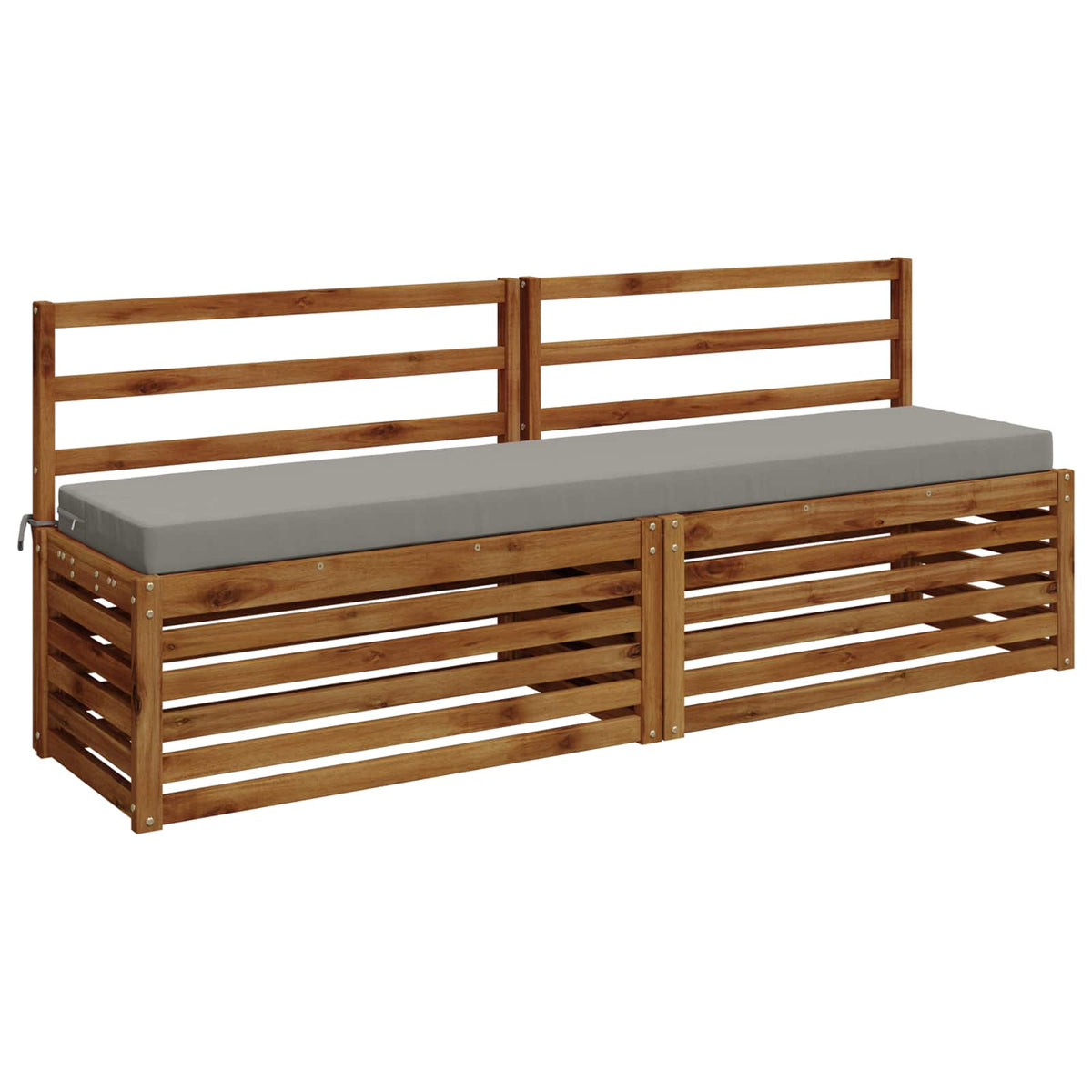 vidaXL 2-Piece Bench Cushions SOEST 2 pcs 100% Polyester Grey