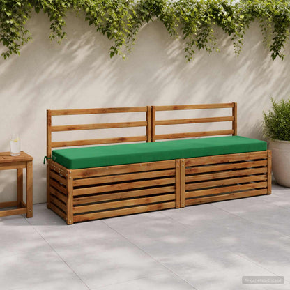 vidaXL Bench Cushion SOEST 100% Polyester Green 200 x 40 x 8 cm