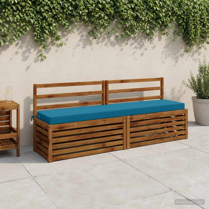 vidaXL Bench Cushion SOEST 100% Polyester Light Blue 200 x 40 x 8 cm