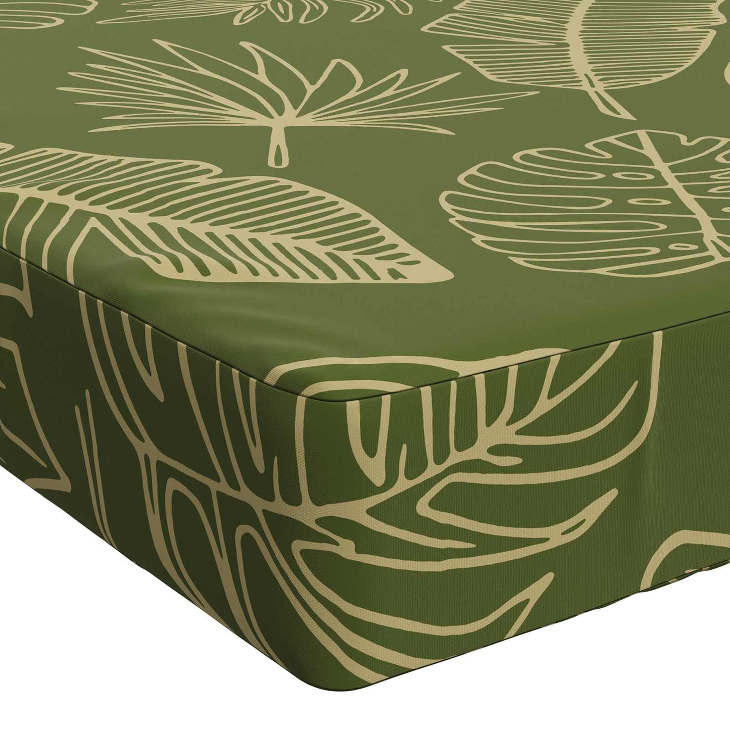 vidaXL Bench Cushion SOEST 100% Polyester Leaf Design 200 x 40 x 8 cm
