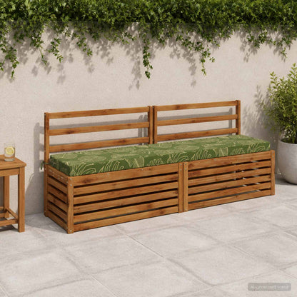 vidaXL 2-Piece Bench Cushions SOEST 2 pcs 100% Polyester Leaf Design