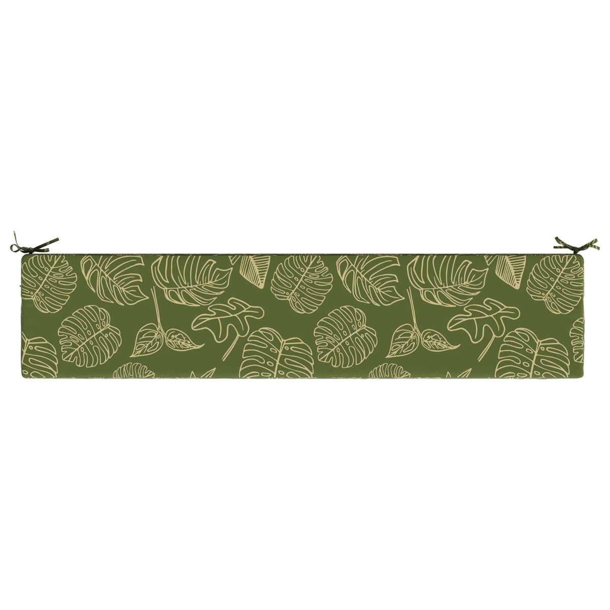 vidaXL Bench Cushion SOEST 100% Polyester Leaf Design 200 x 40 x 8 cm