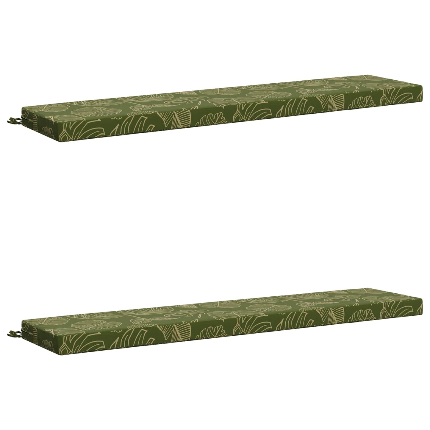 vidaXL 2-Piece Bench Cushions SOEST 2 pcs 100% Polyester Leaf Design