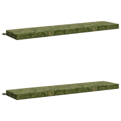 vidaXL 2-Piece Bench Cushions SOEST 2 pcs 100% Polyester Leaf Design