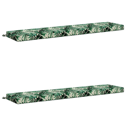 vidaXL 2-Piece Bench Cushions SOEST 2 pcs 100% Polyester Leaf Pattern