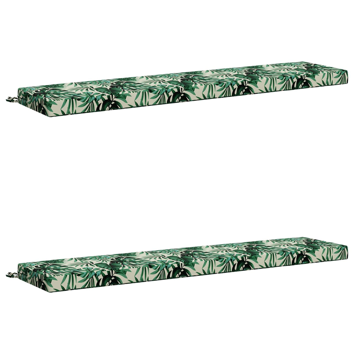 vidaXL Bench Cushions SOEST 2 pcs 100% Polyester Leaf Pattern