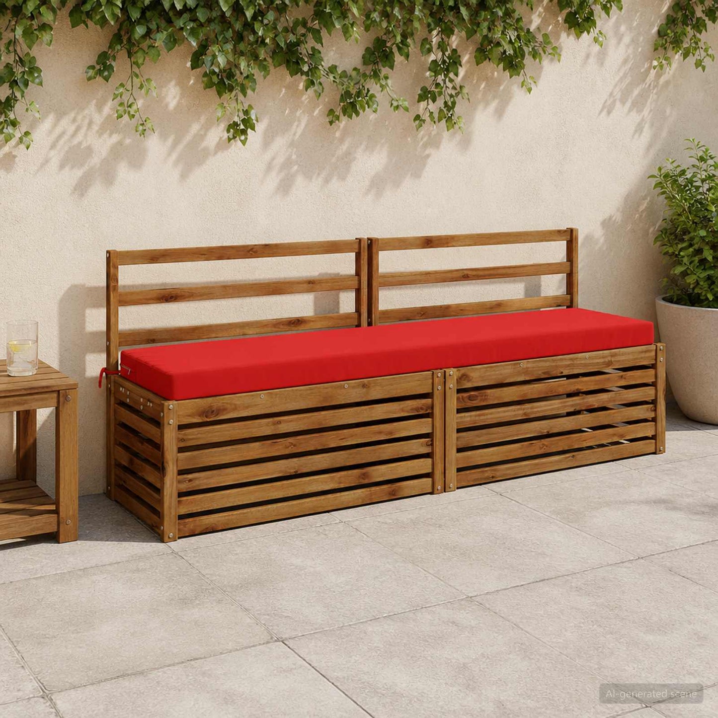 vidaXL 2-Piece Bench Cushions SOEST 2 pcs 100% Polyester Red