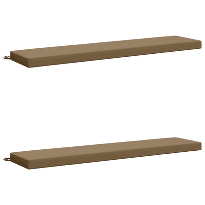 vidaXL 2-Piece Bench Cushions SOEST 2 pcs 100% Polyester Taupe