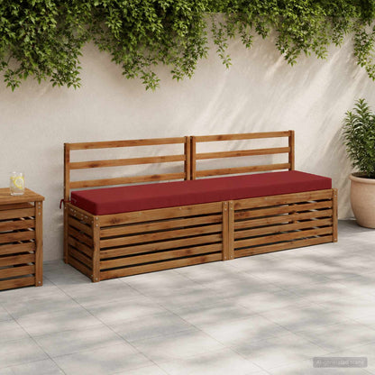 vidaXL Bench Cushion SOEST 100% Polyester Wine Red 200 x 40 x 8 cm