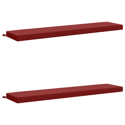 vidaXL 2-Piece Bench Cushions SOEST 2 pcs 100% Polyester Wine Red