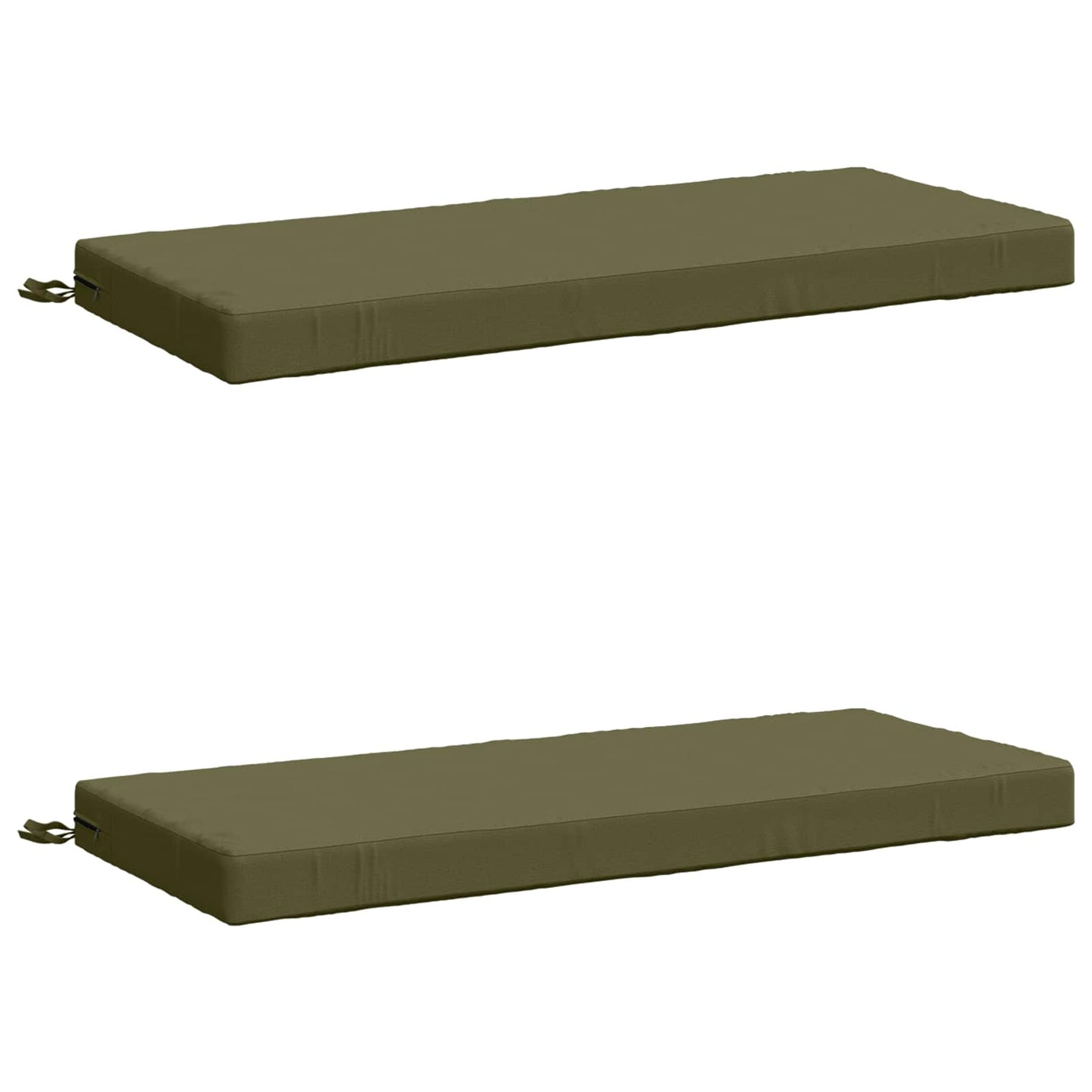 vidaXL 2-Piece Bench Cushions SOEST 2 pcs 100% Polyester Olive Green