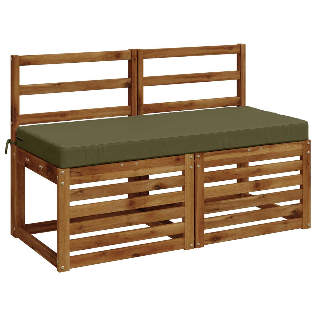 vidaXL 2-Piece Bench Cushions SOEST 2 pcs 100% Polyester Olive Green