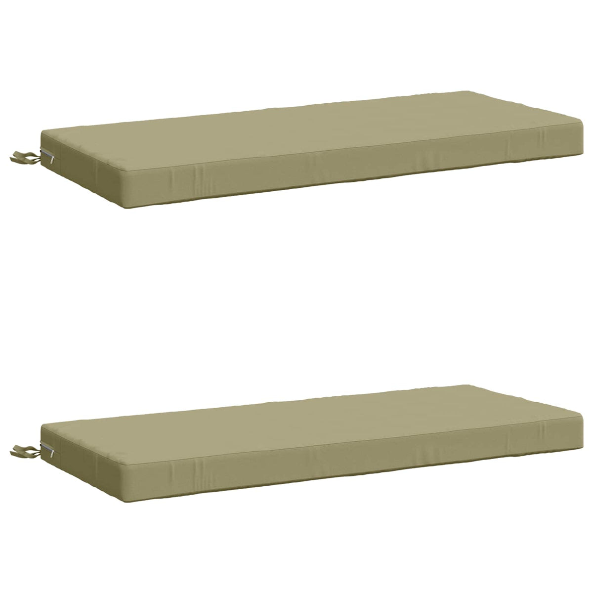 vidaXL 2-Piece Bench Cushions SOEST 2 pcs 100% Polyester Light Green