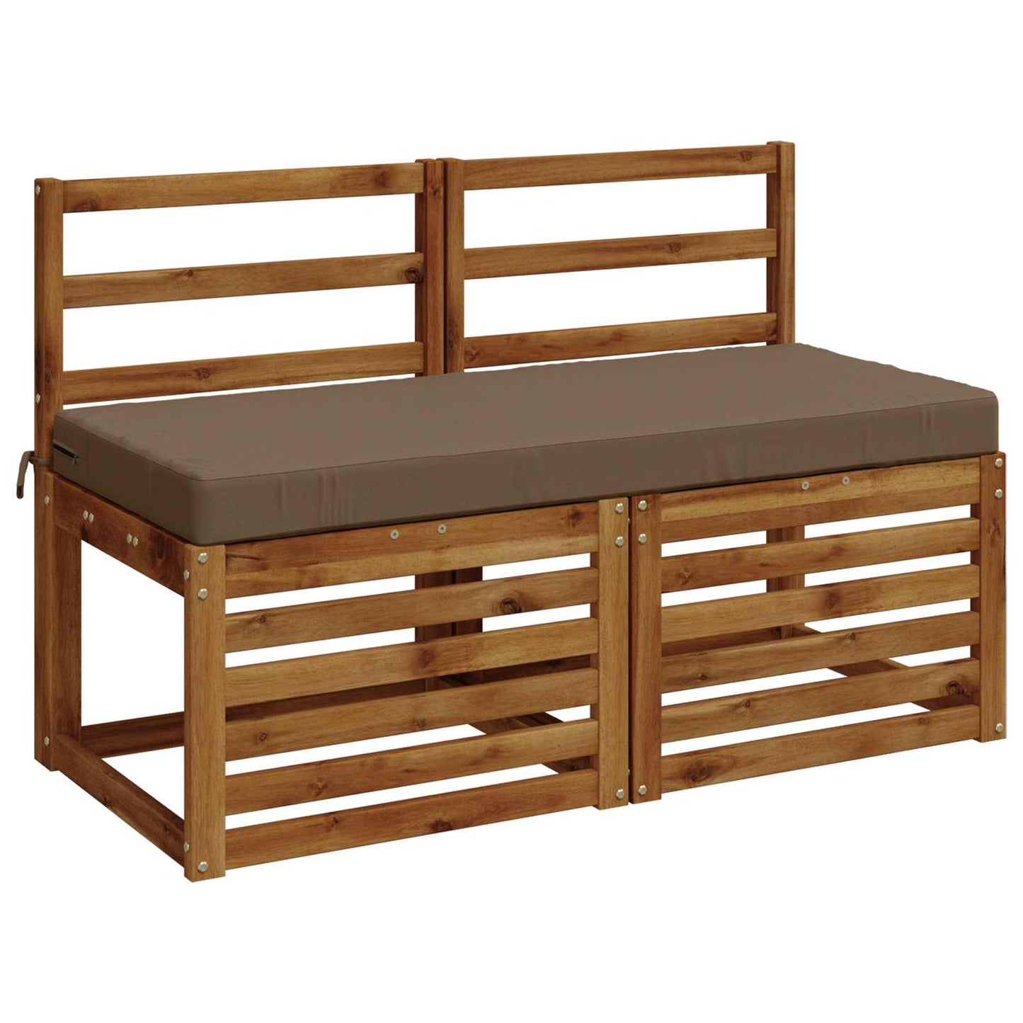 vidaXL 2-Piece Bench Cushions SOEST 2 pcs 100% Polyester Taupe