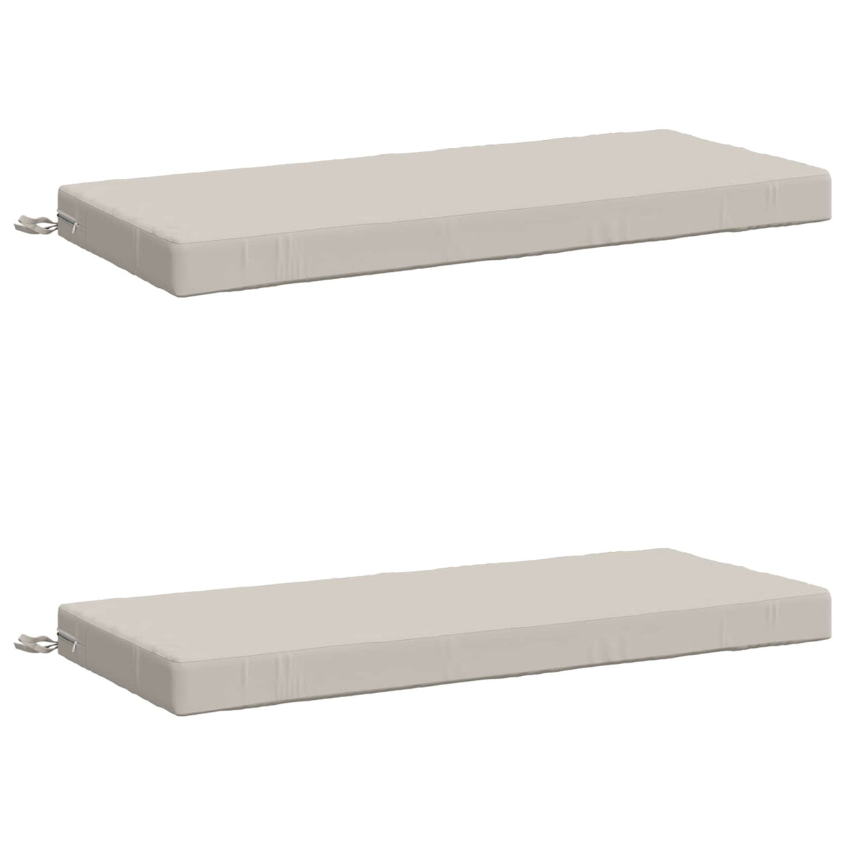 vidaXL 2-Piece Bench Cushions SOEST 2 pcs 100% Polyester White
