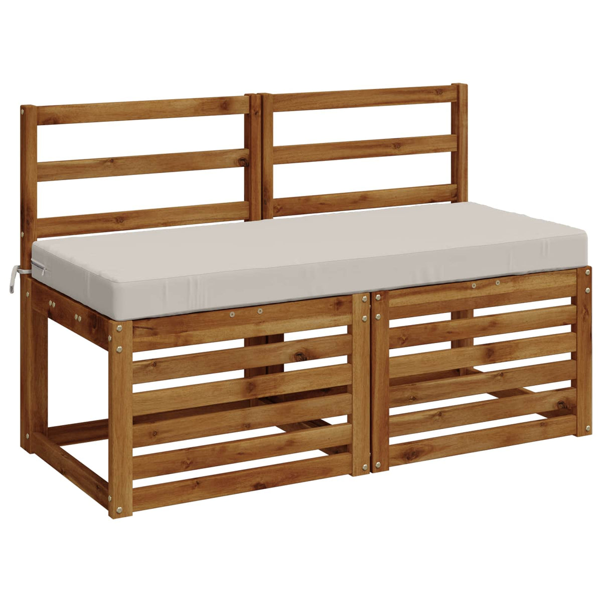 vidaXL 2-Piece Bench Cushions SOEST 2 pcs 100% Polyester White