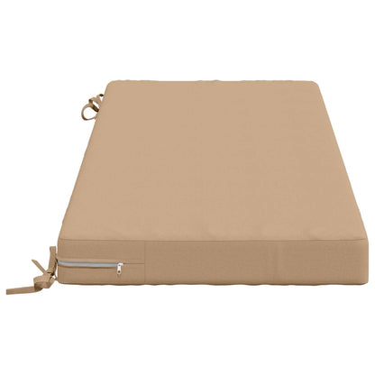 vidaXL Bench Cushion SOEST 100% Polyester Sand 110 x 50 x 8 cm