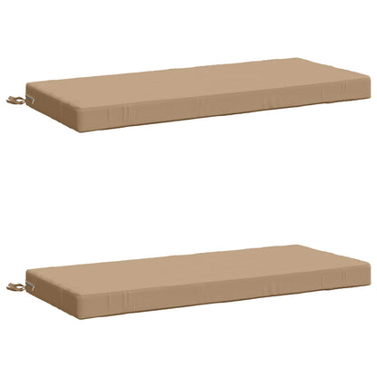 vidaXL 2-Piece Bench Cushions SOEST 2 pcs 100% Polyester Sand
