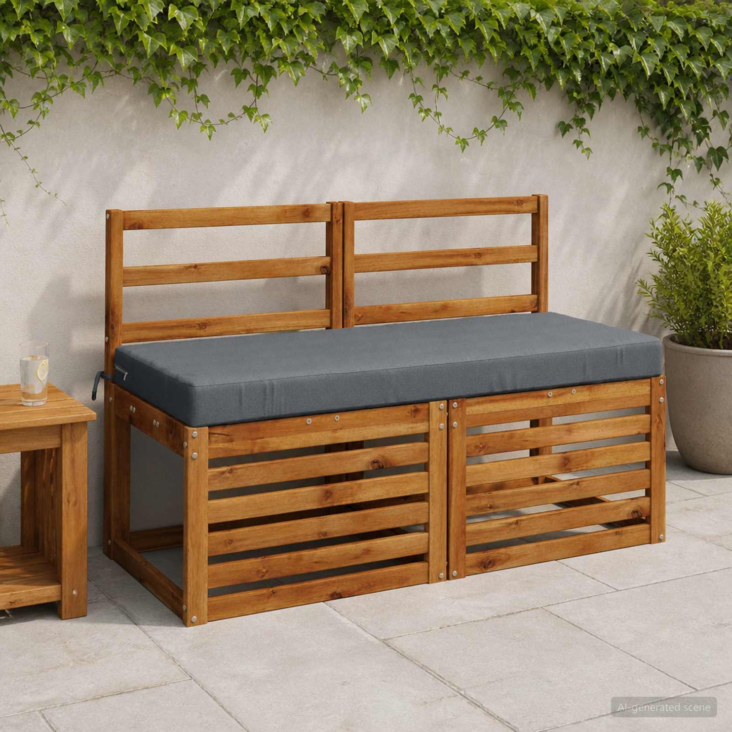 vidaXL 2-Piece Bench Cushions SOEST 2 pcs 100% Polyester Blue