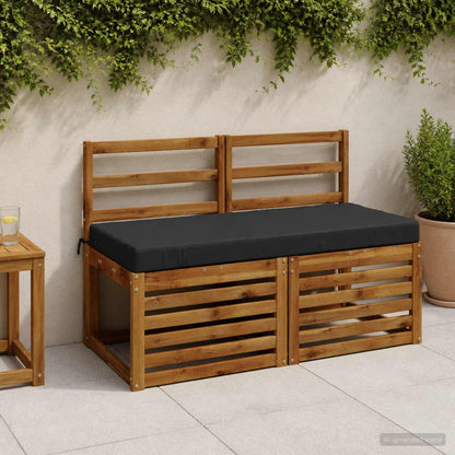 vidaXL 2-Piece Bench Cushions SOEST 2 pcs 100% Polyester Dark Blue