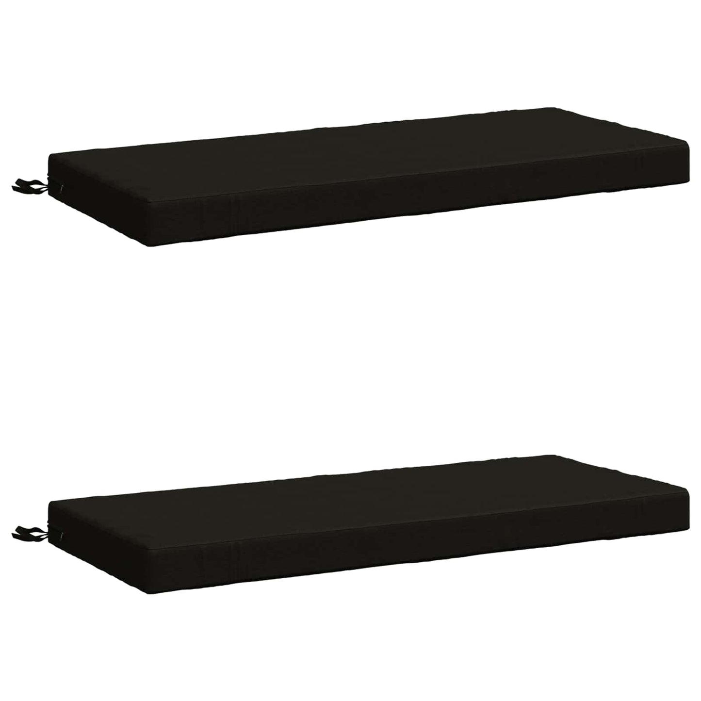 vidaXL 2-Piece Bench Cushions SOEST 2 pcs 100% Polyester Black