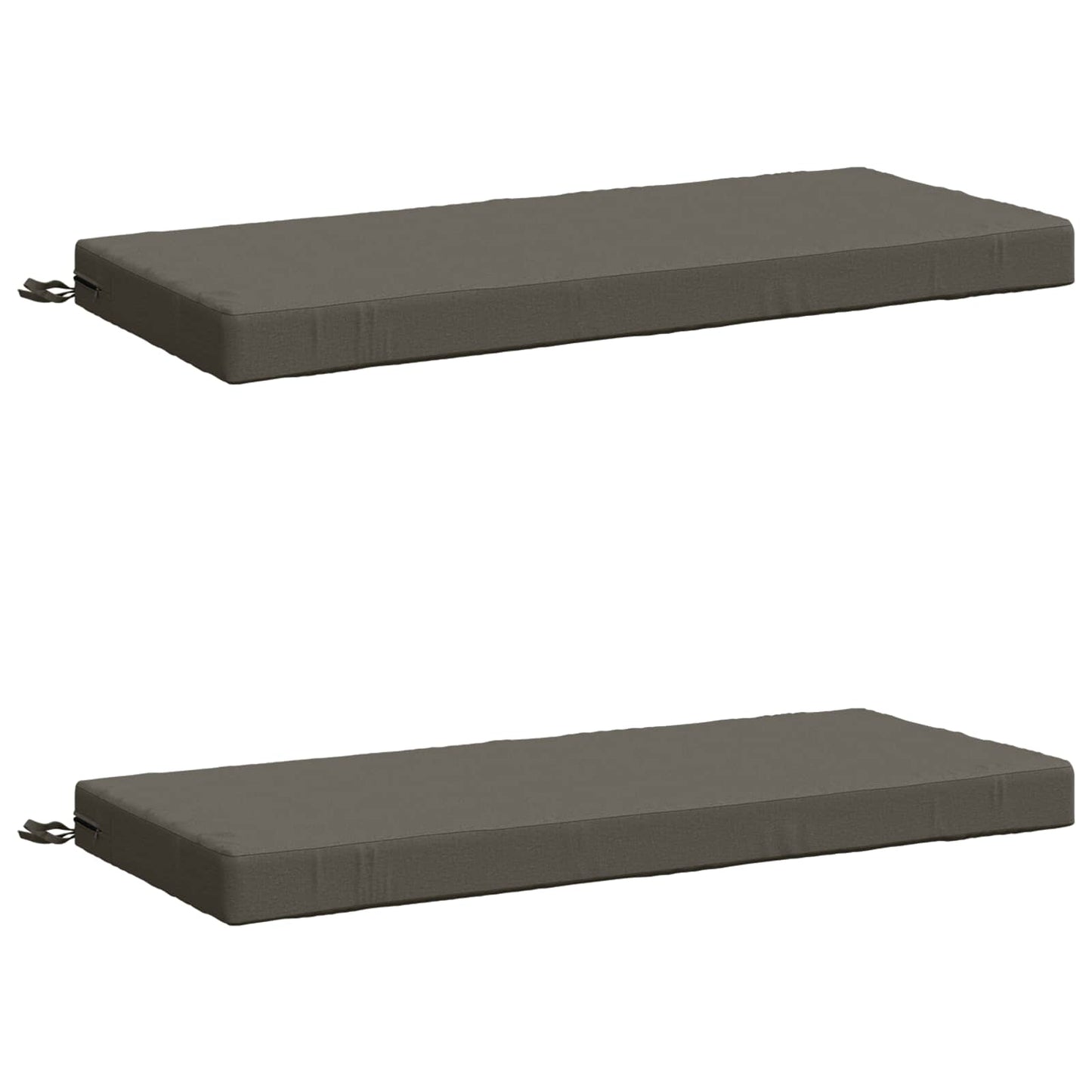 vidaXL 2-Piece Bench Cushions SOEST 2 pcs 100% Polyester Grey