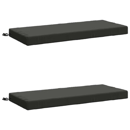 vidaXL 2-Piece Bench Cushions SOEST 2 pcs 100% Polyester Anthracite