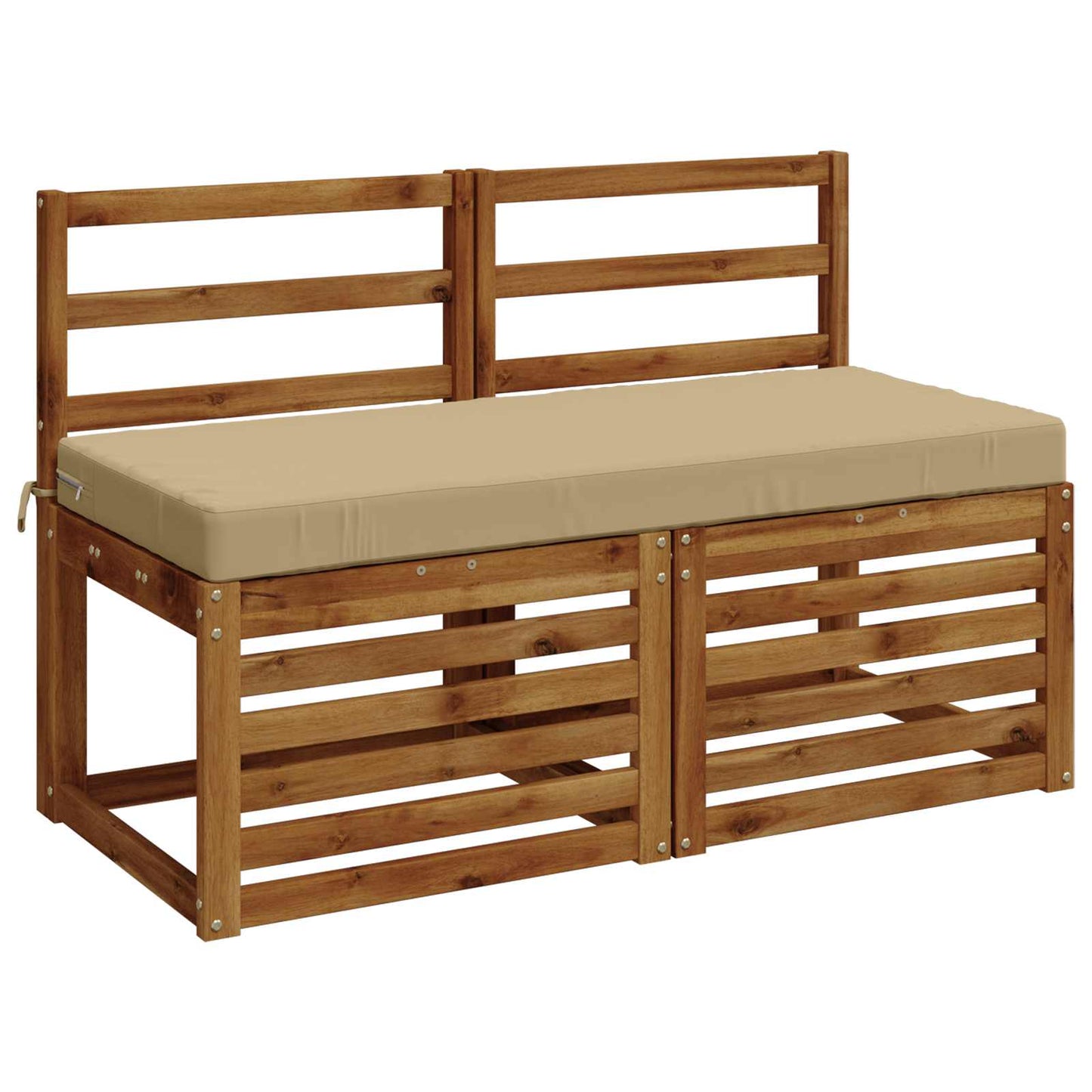 vidaXL Bench Cushion SOEST 100% Polyester Beige 110 x 50 x 8 cm