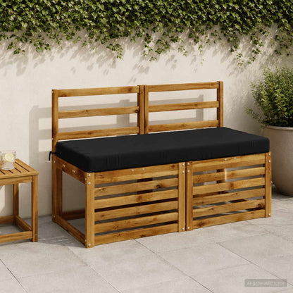 vidaXL Bench Cushion SOEST 100% Polyester Black 120 x 50 x 8 cm