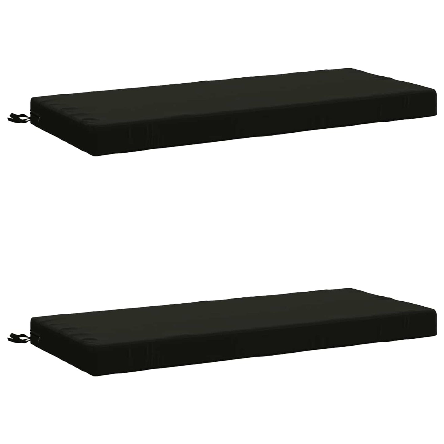 vidaXL 2-Piece Bench Cushions SOEST 2 pcs 100% Polyester Black