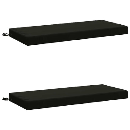 vidaXL 2-Piece Bench Cushions SOEST 2 pcs 100% Polyester Black