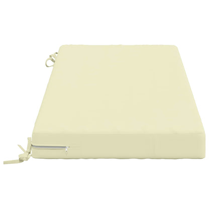 vidaXL Bench Cushion SOEST 100% Polyester Cream 110 x 50 x 8 cm