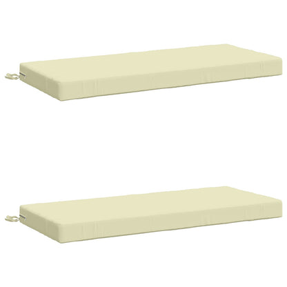 vidaXL 2-Piece Bench Cushions SOEST 2 pcs 100% Polyester Cream