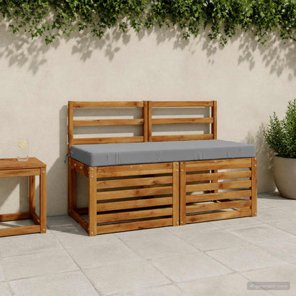 vidaXL 2-Piece Bench Cushions SOEST 2 pcs 100% Polyester Grey
