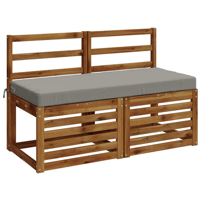 vidaXL Bench Cushion SOEST 100% Polyester Grey 110 x 50 x 8 cm