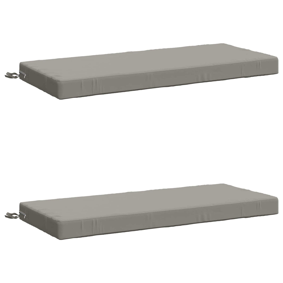 vidaXL 2-Piece Bench Cushions SOEST 2 pcs 100% Polyester Grey
