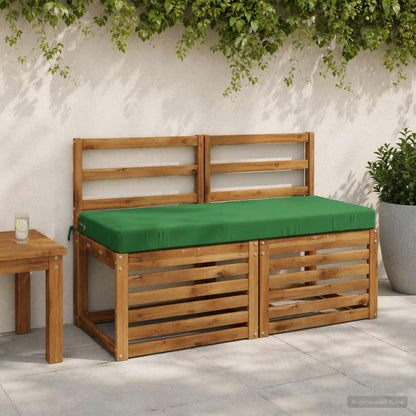 vidaXL 2-Piece Bench Cushions SOEST 2 pcs 100% Polyester Green