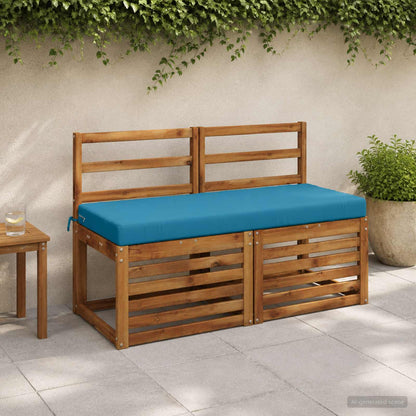vidaXL Bench Cushion SOEST 100% Polyester Light Blue 110 x 50 x 8 cm